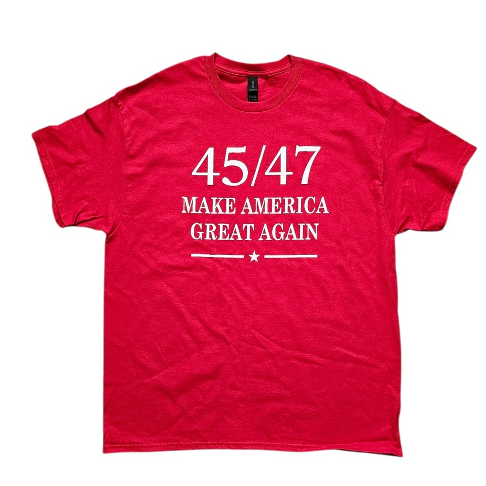 45/47 Make America Great Again Red Patriotic Tee Size XL